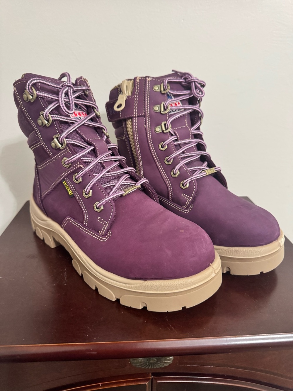 Blue Steel Women’s Purple Lace-Up Utility Boots